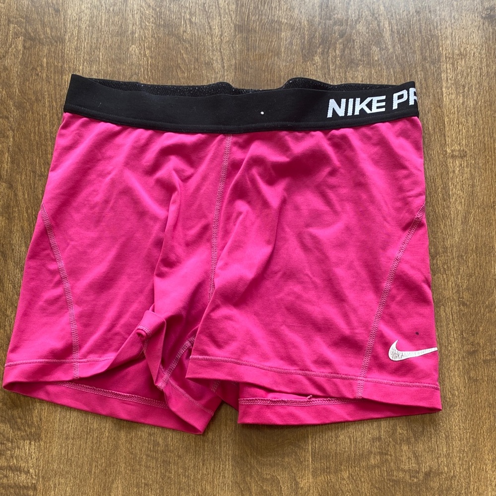 Nike Pink and Black Training Shorts